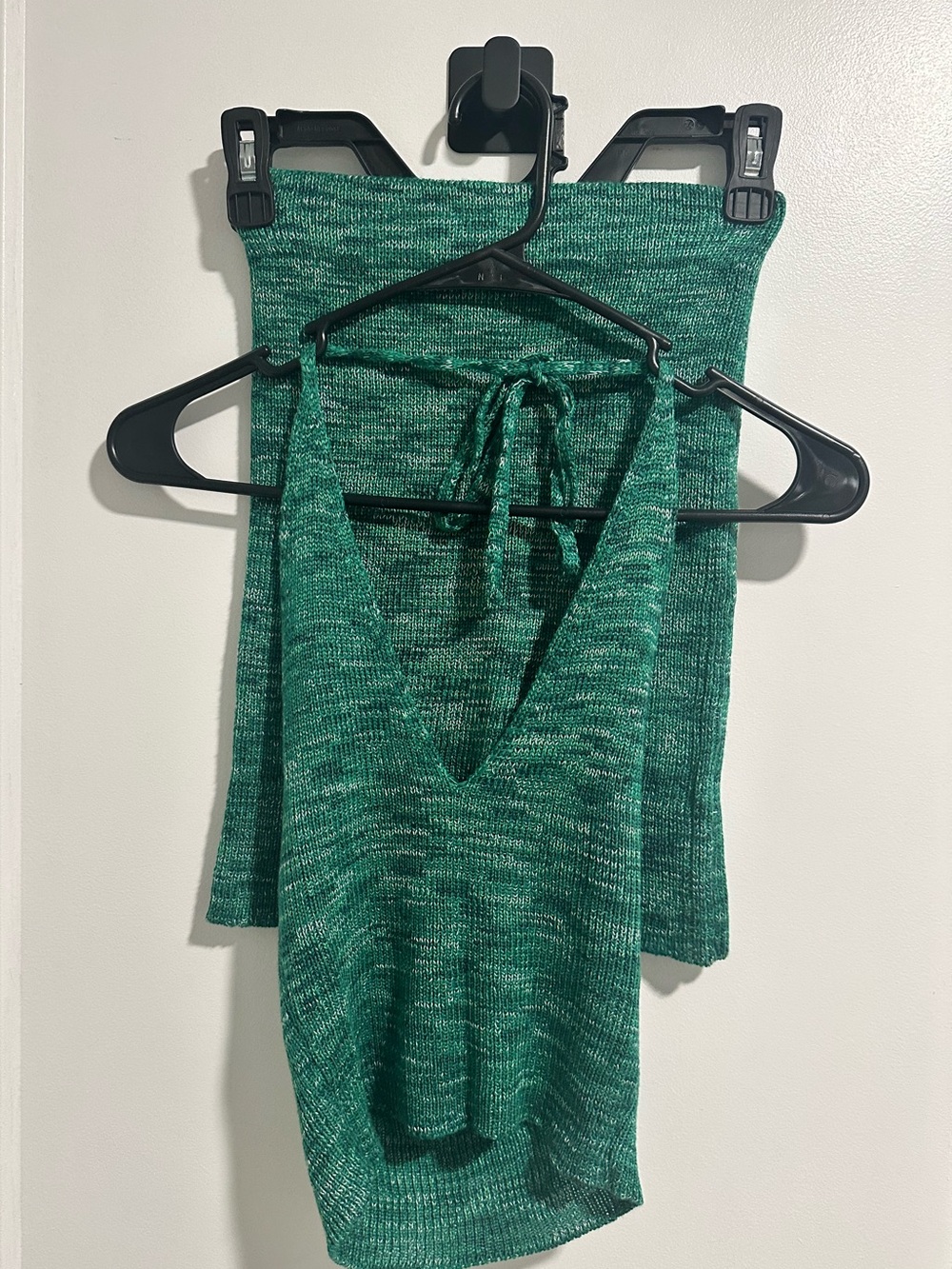 Princess Polly Knit Two-Piece Set - V-Neck Halter Top & Skirt